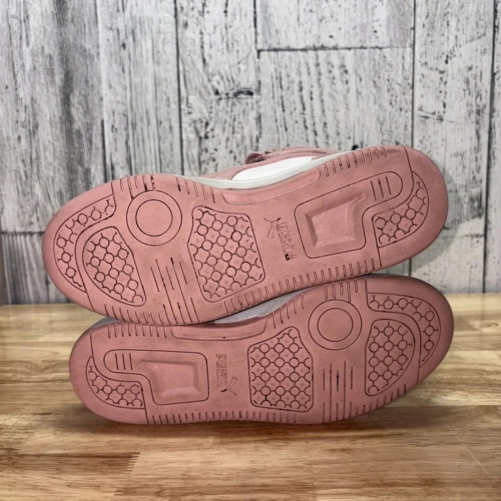Puma Women's 7.5 High Top Sneakers Rebound Lay Up SL White Pink  Shoes